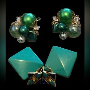 Classic Bundle of Vintage Earrings - clip on and pierced - see photos